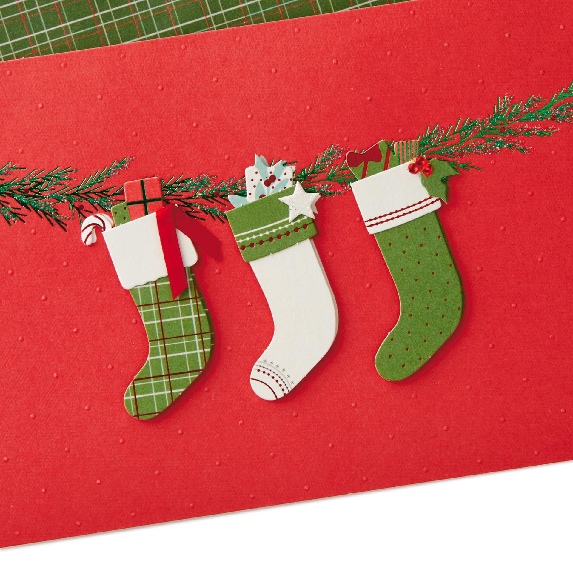 Trio of Stockings Christmas Cards, Box of 8 Boxed Cards Hallmark