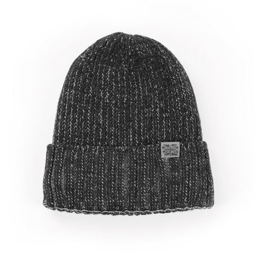 Britt’s Knits Black Ribbed Knit Men's Beanie Hat, 