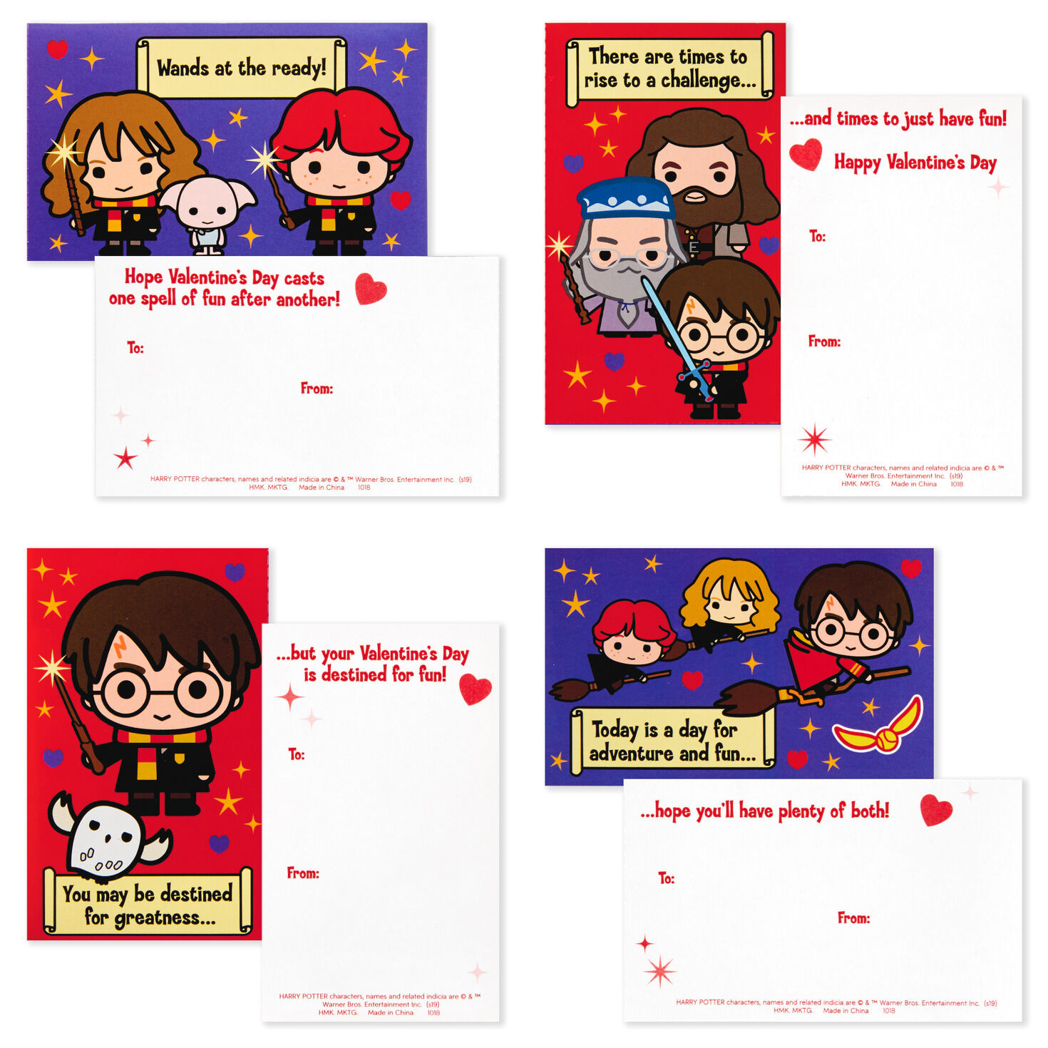 Harry Potter&trade; Kids Classroom Valentines Set With Cards, Stickers and Mailbox, , large image number 2