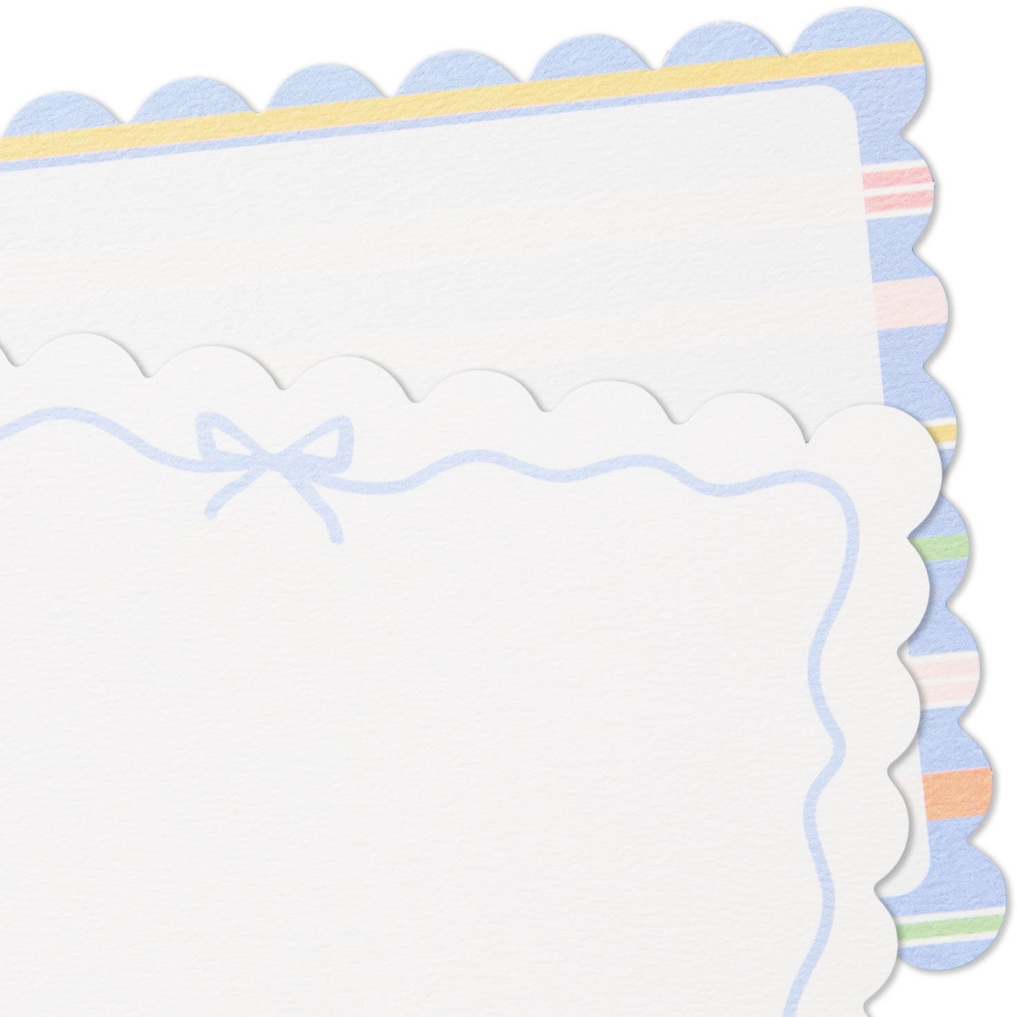 Scallops and Stripes Flat Note Cards in Caddy upclose view image number 3