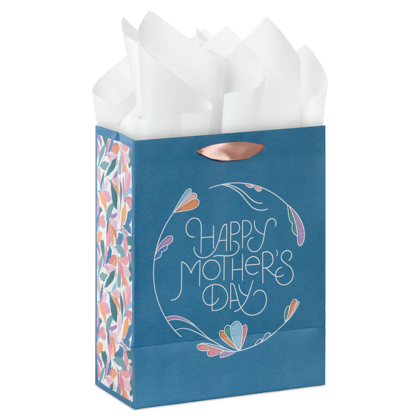 9.6" Happy Mother's Day Blue Floral Medium Gift Bag With Tissue Paper for only USD 6.79 | Hallmark