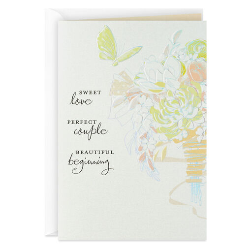 Sweet Love, Beautiful Beginning Wedding Card, 