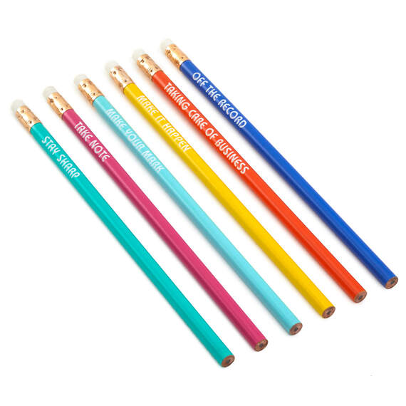 Motivating Messages Wooden Pencils, Pack of 6
