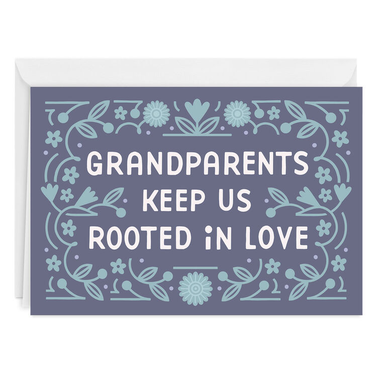 Grandparents Keep Us Rooted in Love Custom Card