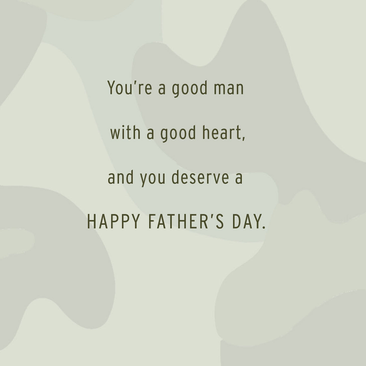Camouflage on Wood Father's Day Card Open card with envelope image number 3