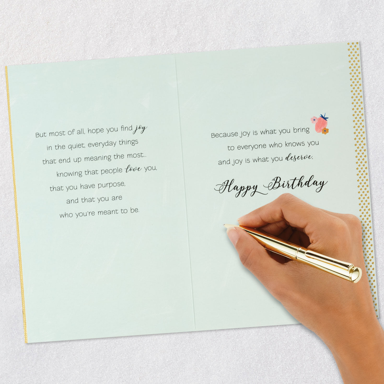 Fruit Cake Birthday Card for Niece signing card image number 10