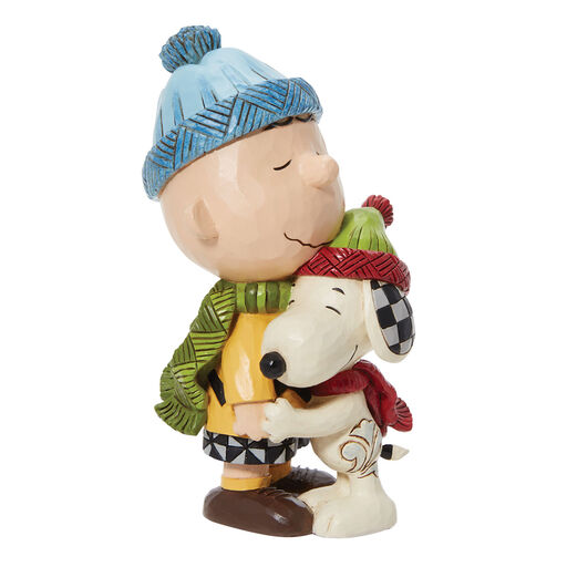 Jim Shore Peanuts Snoopy and Charlie Brown Hugging Figurine, 5.625", 