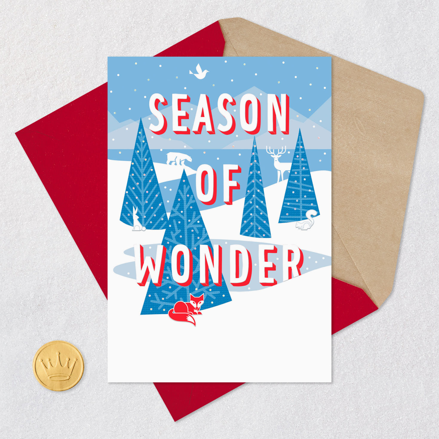 Woodland Animals Nature Christmas Card Card Front Detail image number 5