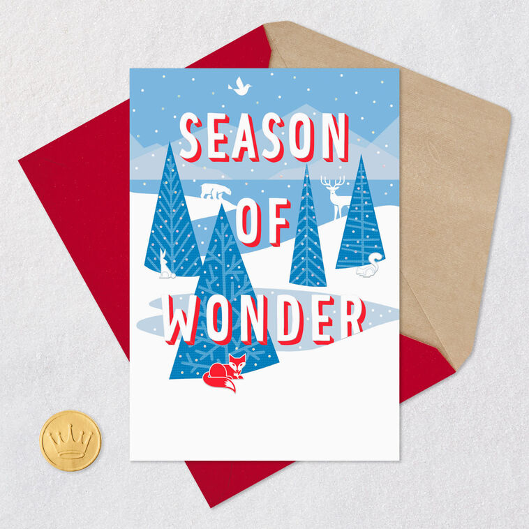 Woodland Animals Nature Christmas Card Card Front Detail image number 5