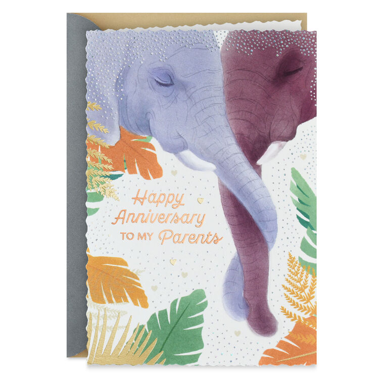 A Day for Celebrating Anniversary Card for Parents