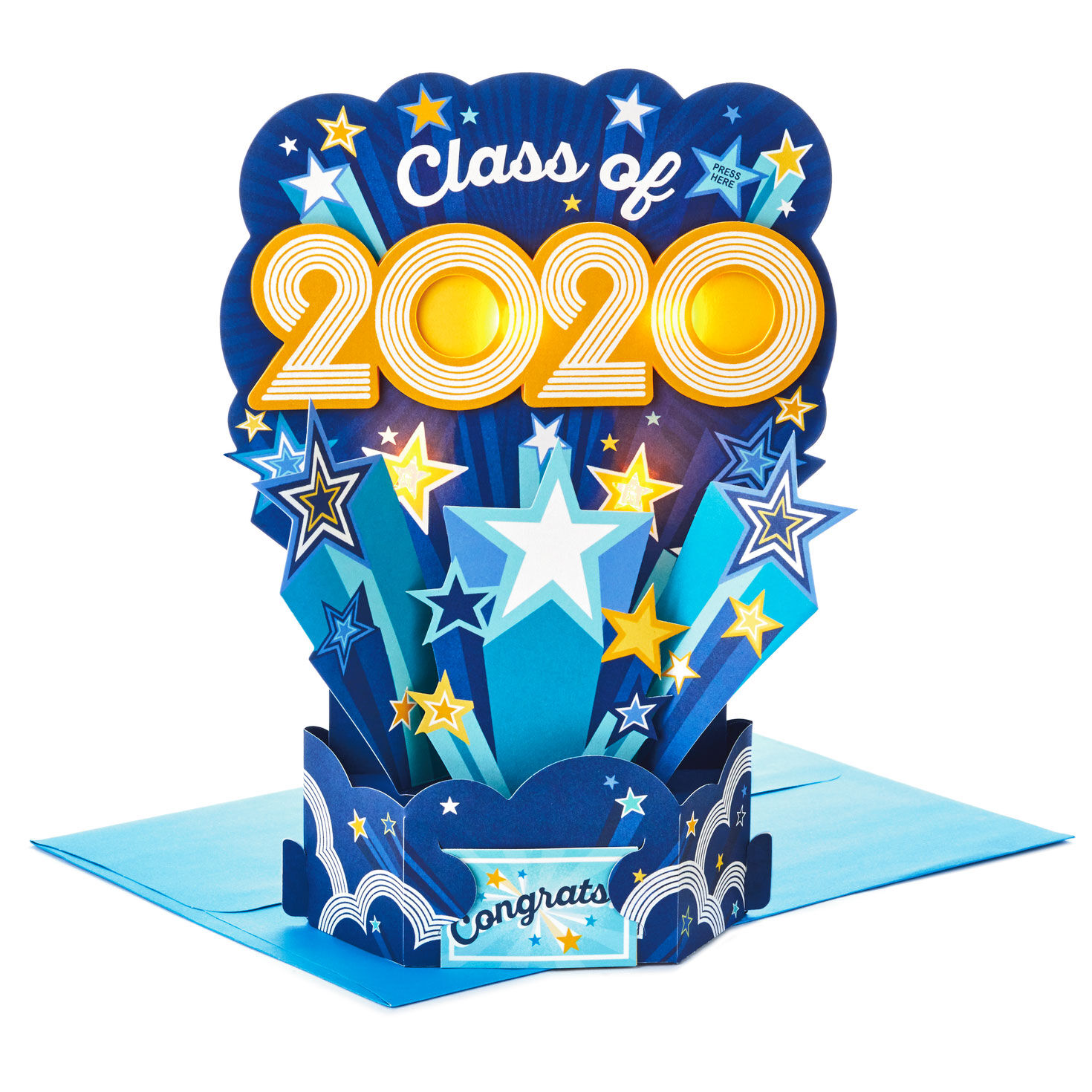 Class Of 2020 Musical 3d Pop Up Graduation Card With Light