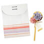 9.7" Striped Medium Fold-Top Gift Bag With Flower Pick, , large image number 5
