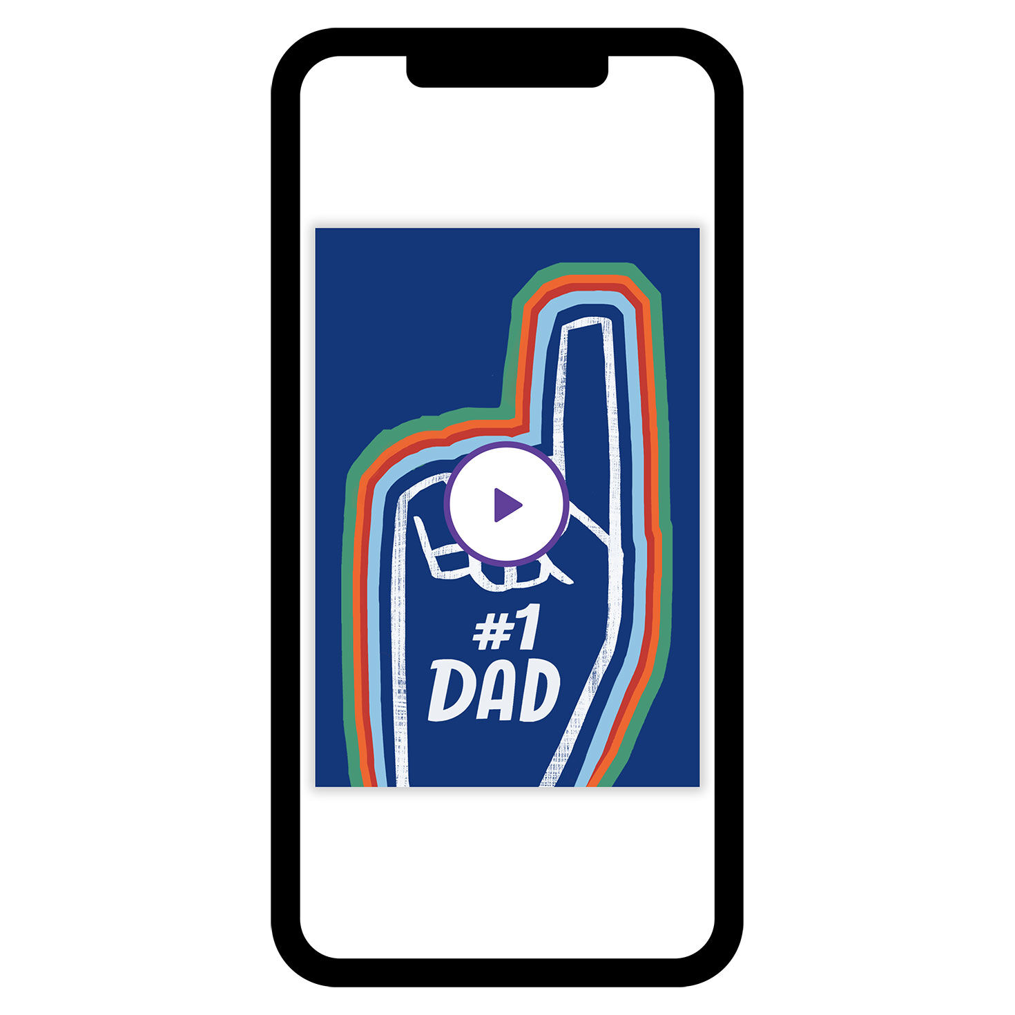 #1 Dad Foam Finger Father's Day eCard