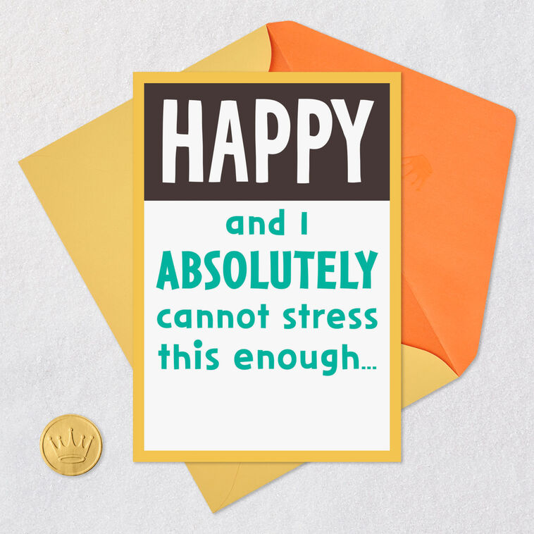 Green and Yellow Funny Birthday Card Card Front with Envelope and Gold Seal image number 5