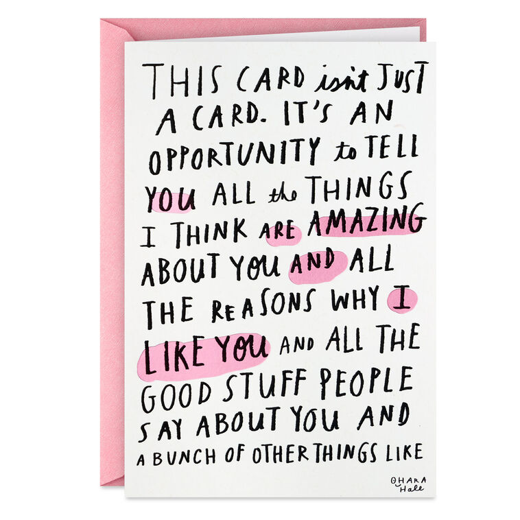 You're So Great I Ran Out of Room Funny Birthday Card