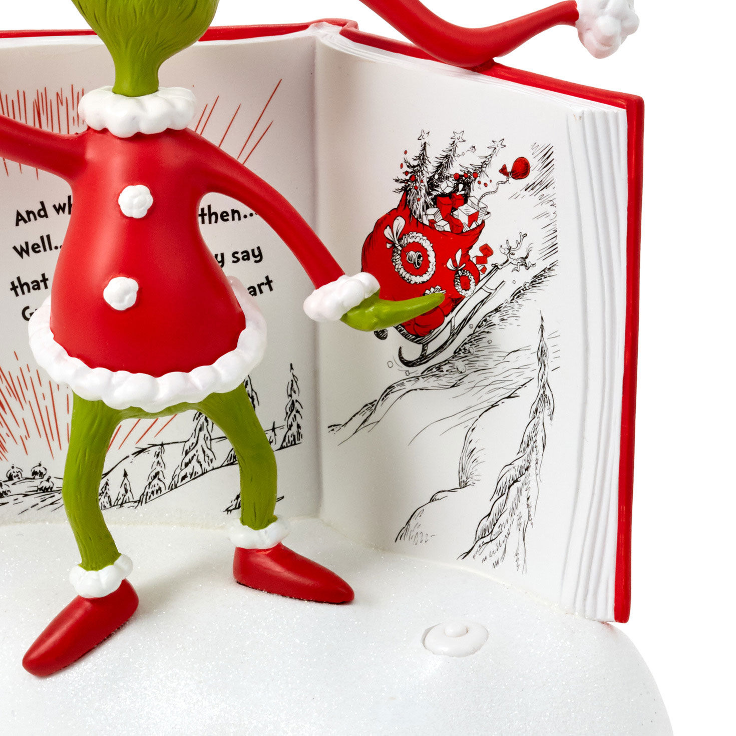 Dr. Seuss's How the Grinch Stole Christmas!™ Grinch With Storybook Figurine With Sound, 6.25" for only USD 68.99 | Hallmark