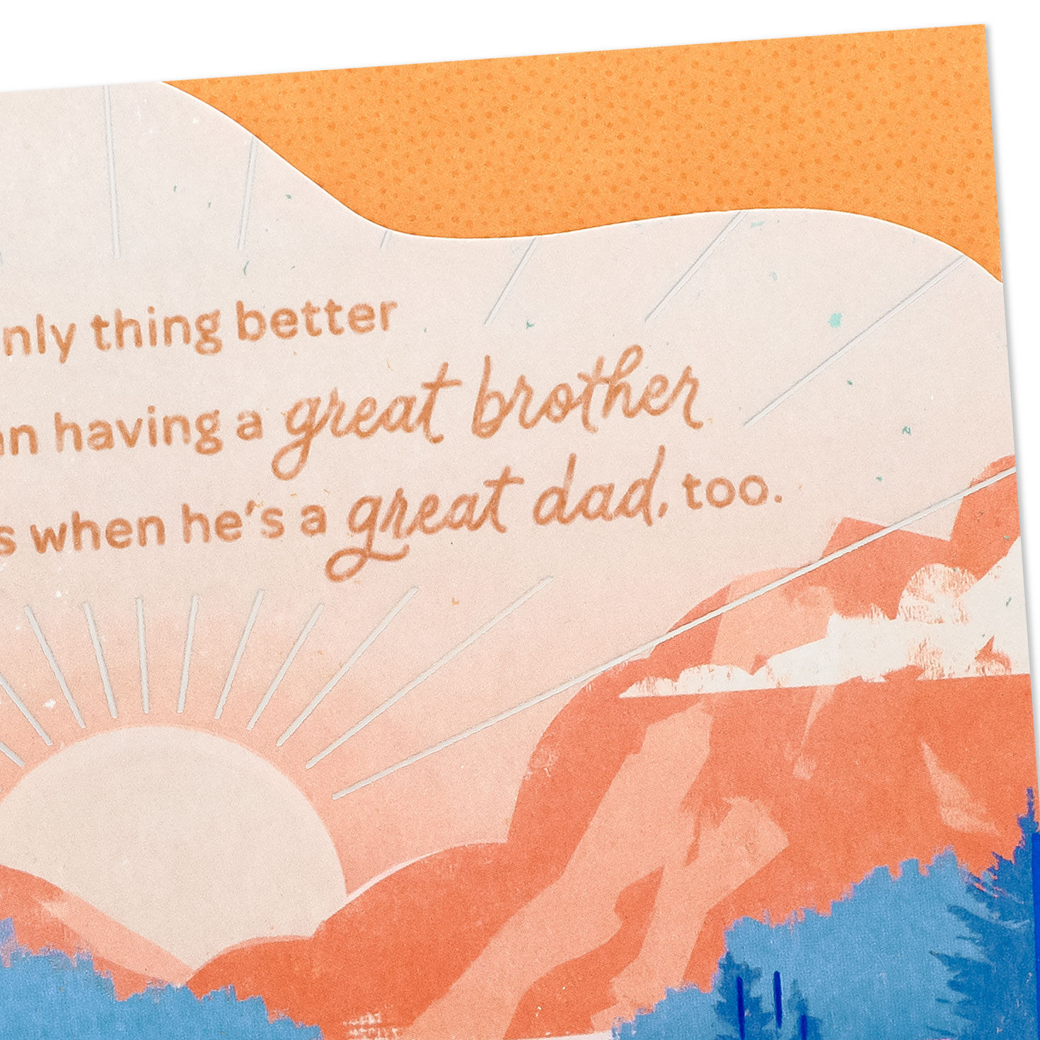 Lakeside Sunset Father's Day Card for Brother Card Front Detail image number 4