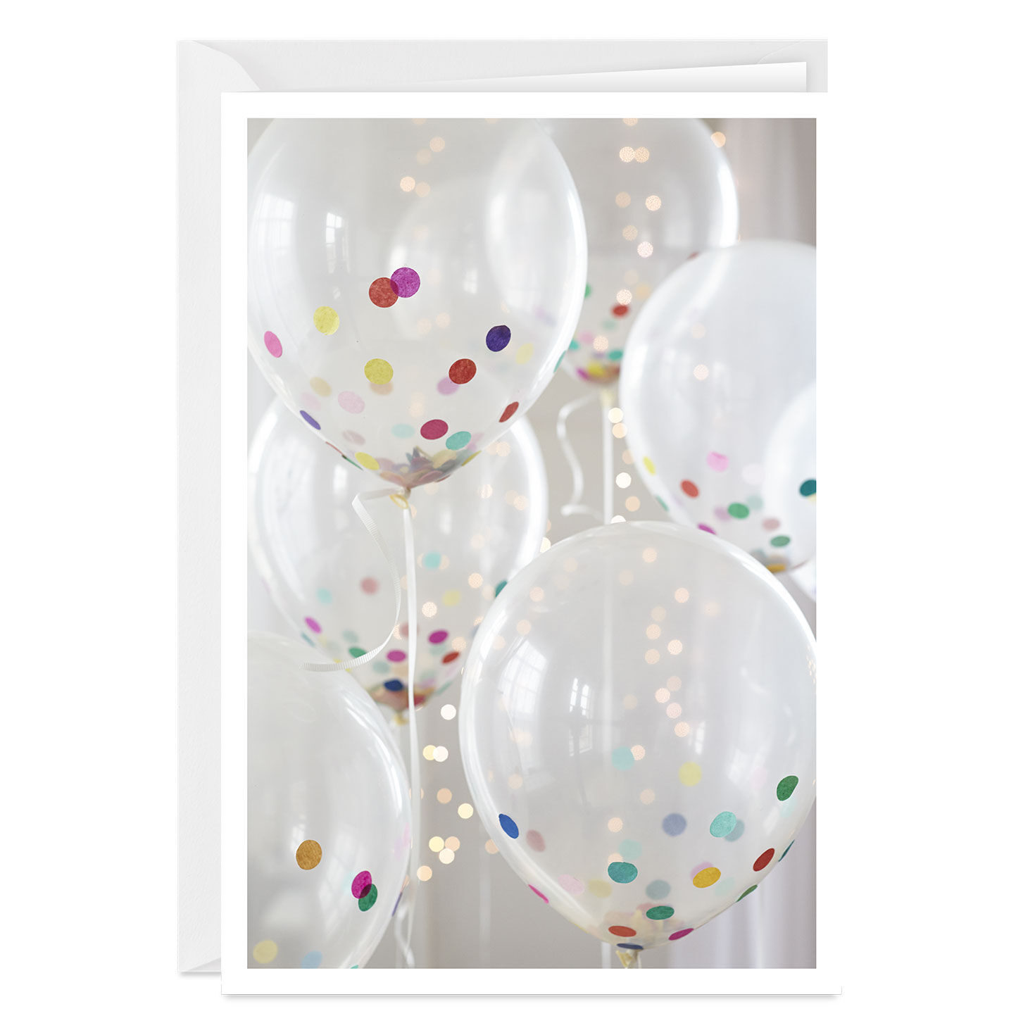 Confetti Balloons Custom Celebration Card