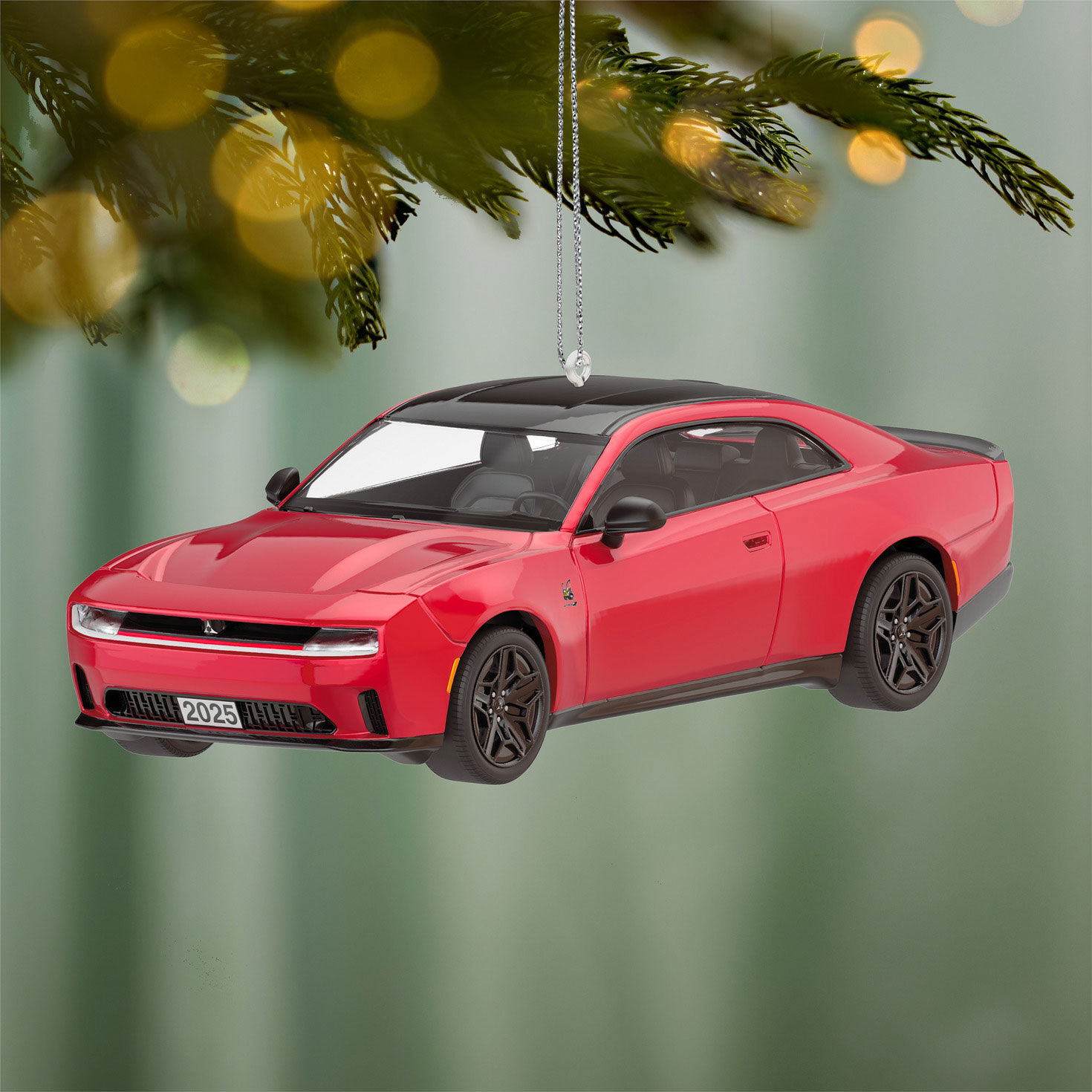Red Dodge Charger Sports Car Keepsake Ornament  image number 2