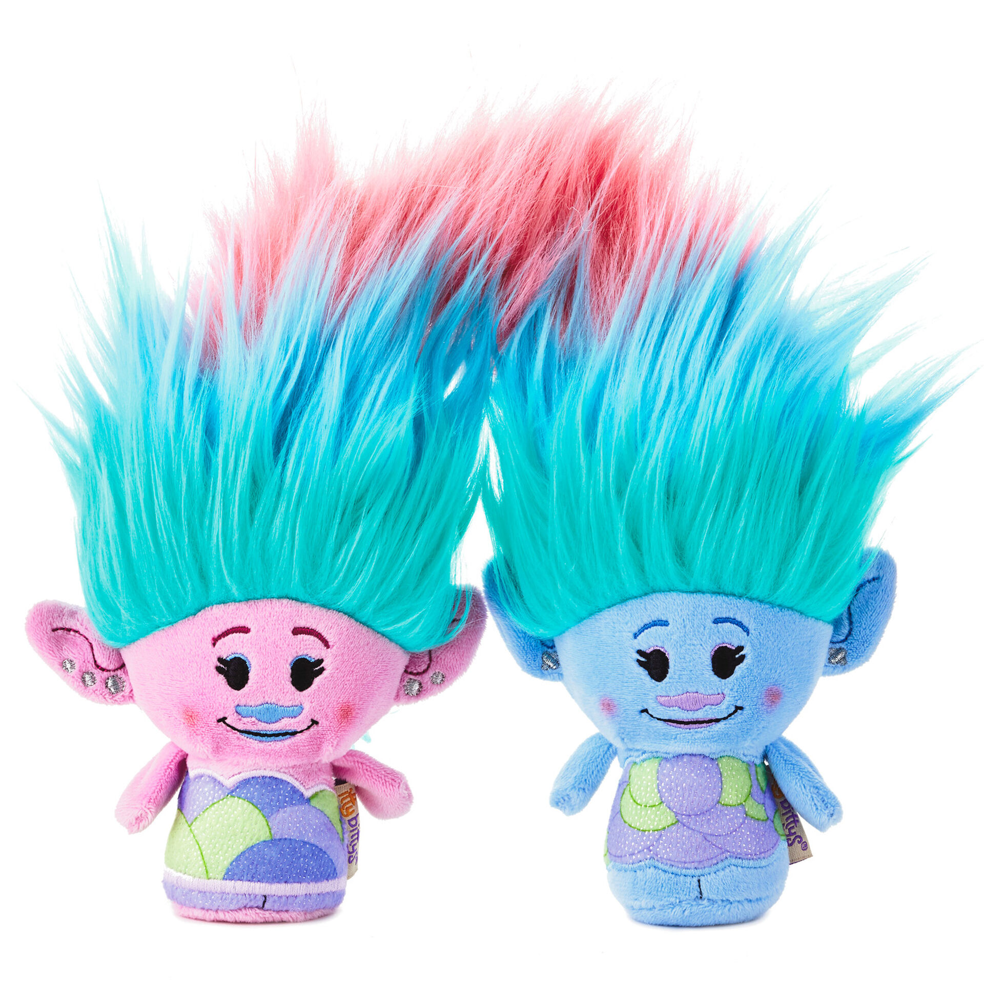 Itty Bittys Dreamworks Animation Trolls World Tour Satin And Chenille Plush Set Of 2 Itty Bittys Hallmark