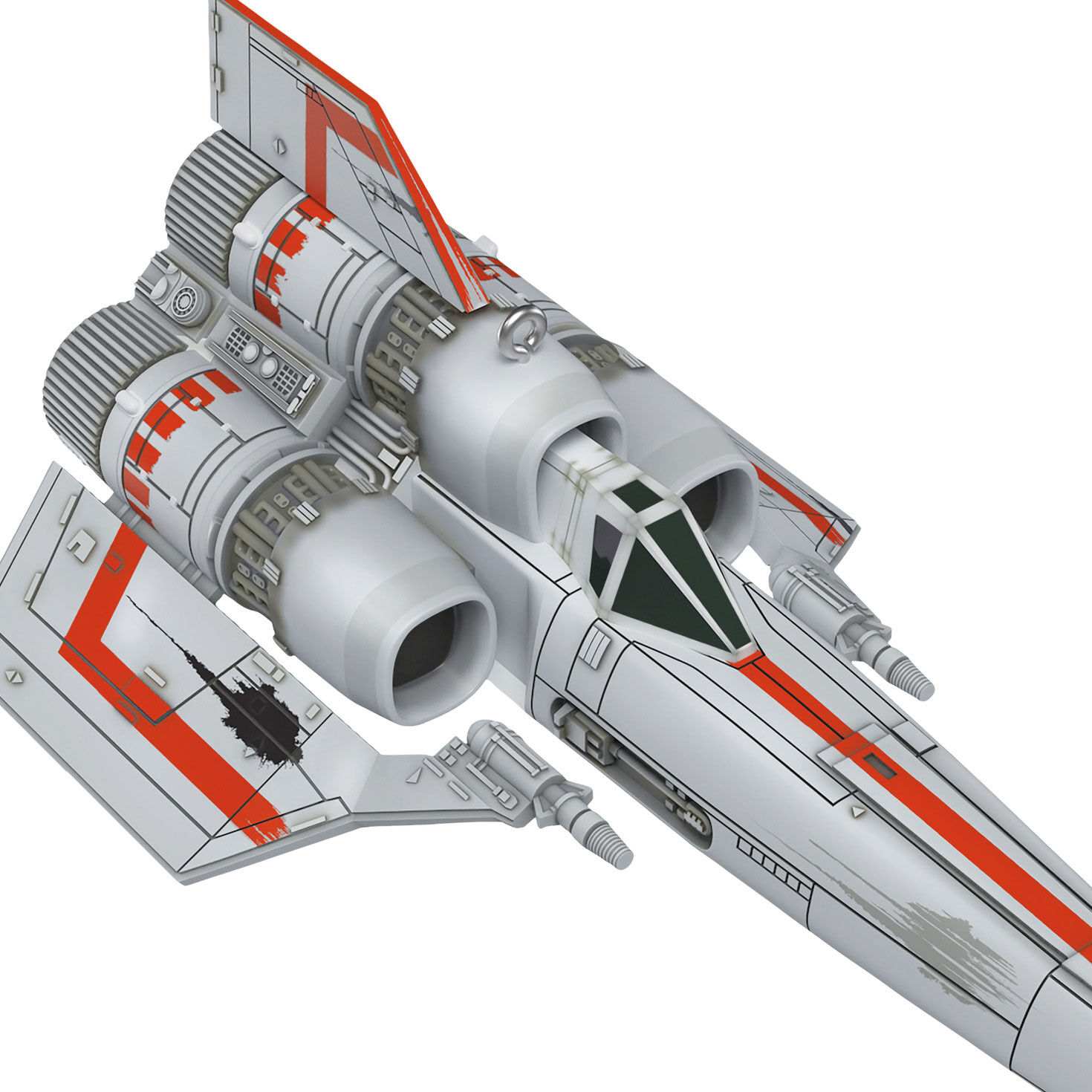 Battlestar Galactica Spaceship Keepsake Ornament closeup view image number 5