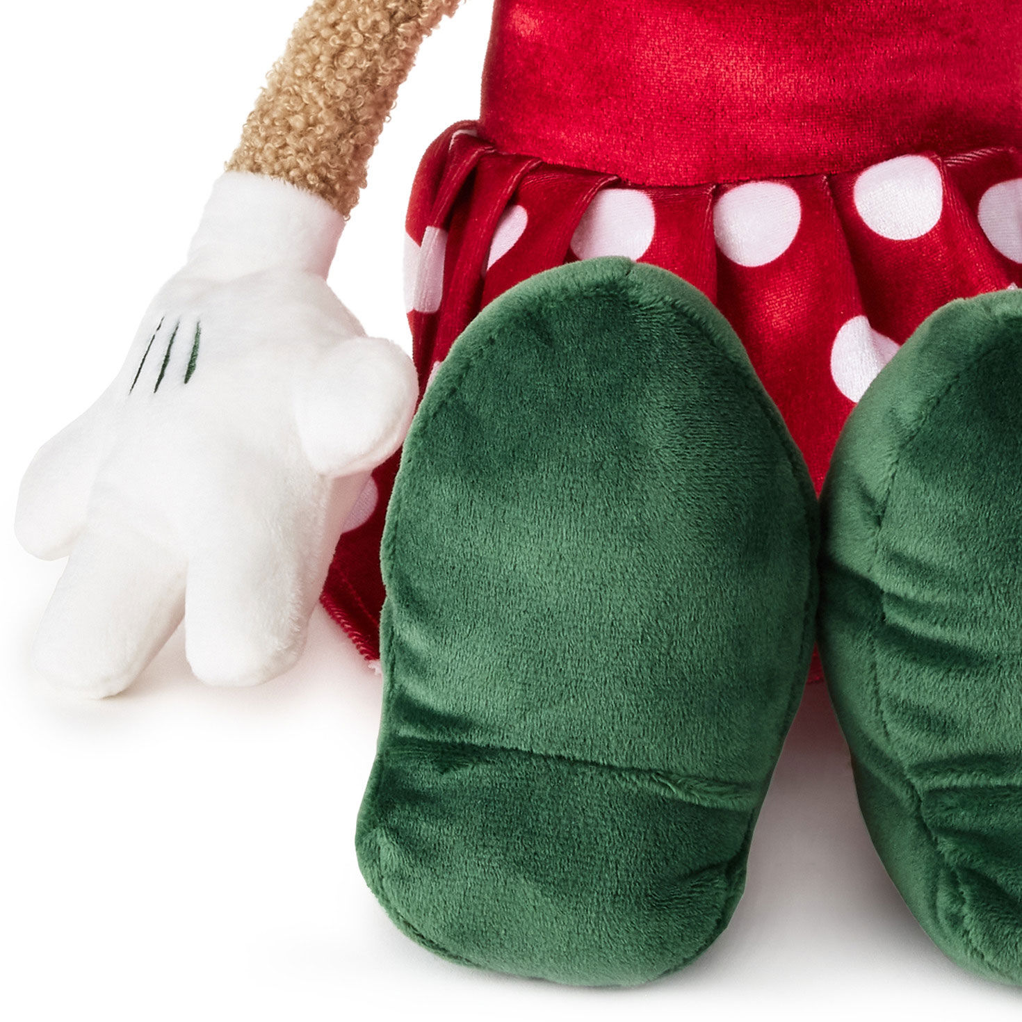 Gingerbread Minnie Mouse Stuffed Animal upclose view image number 5