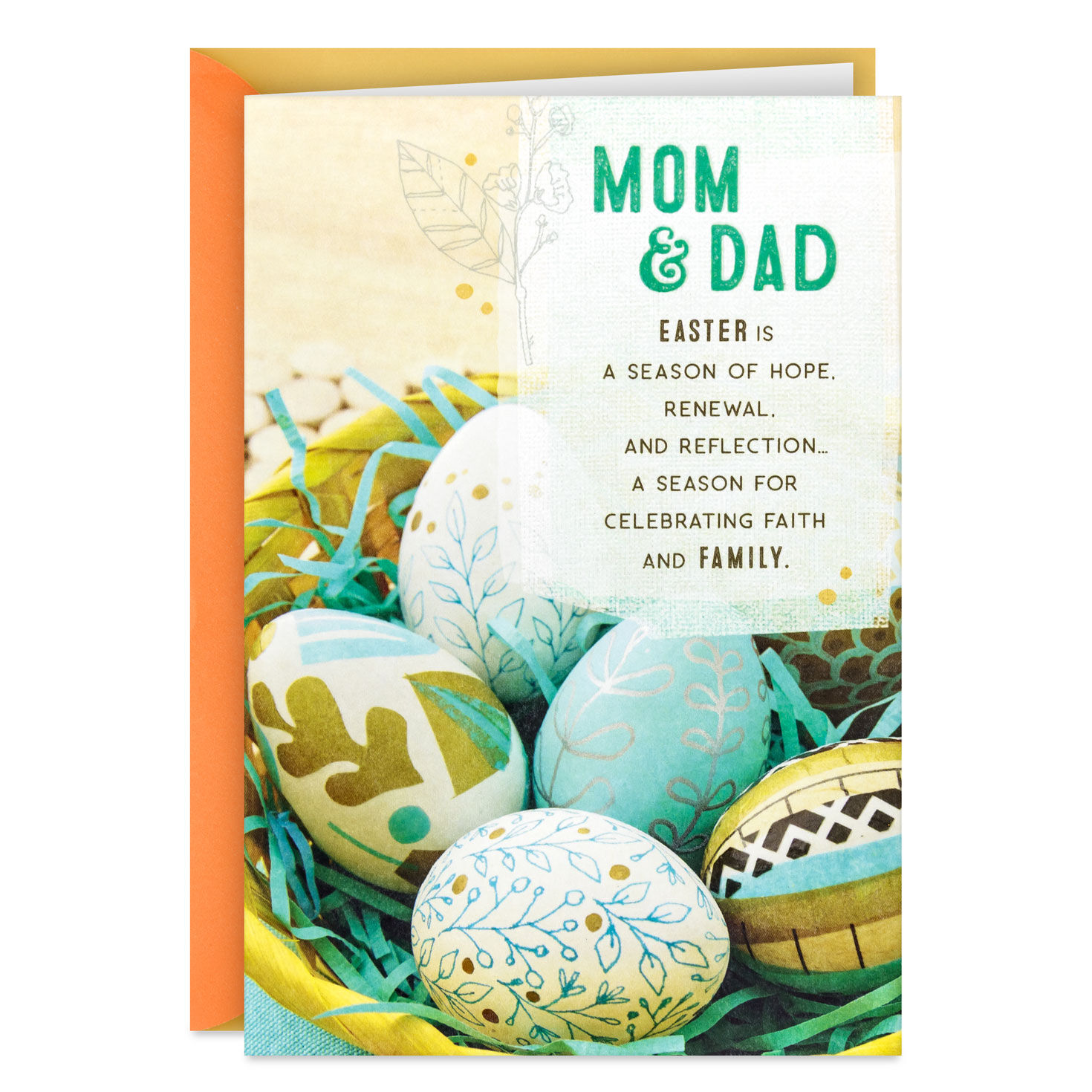 Celebrating Faith and Family Easter Card for Mom and Dad