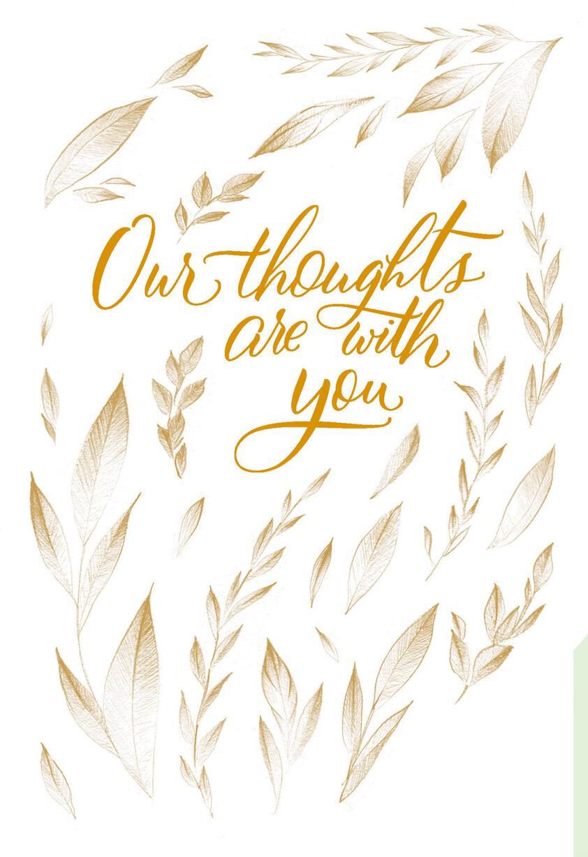 Shimmering Leaves Sympathy Card From Us
