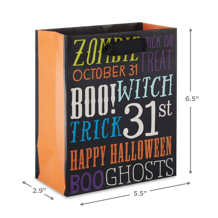 6.5" Spooky Time 6-Pack Assorted Small Halloween Gift Bag Bundle, , large image number 3