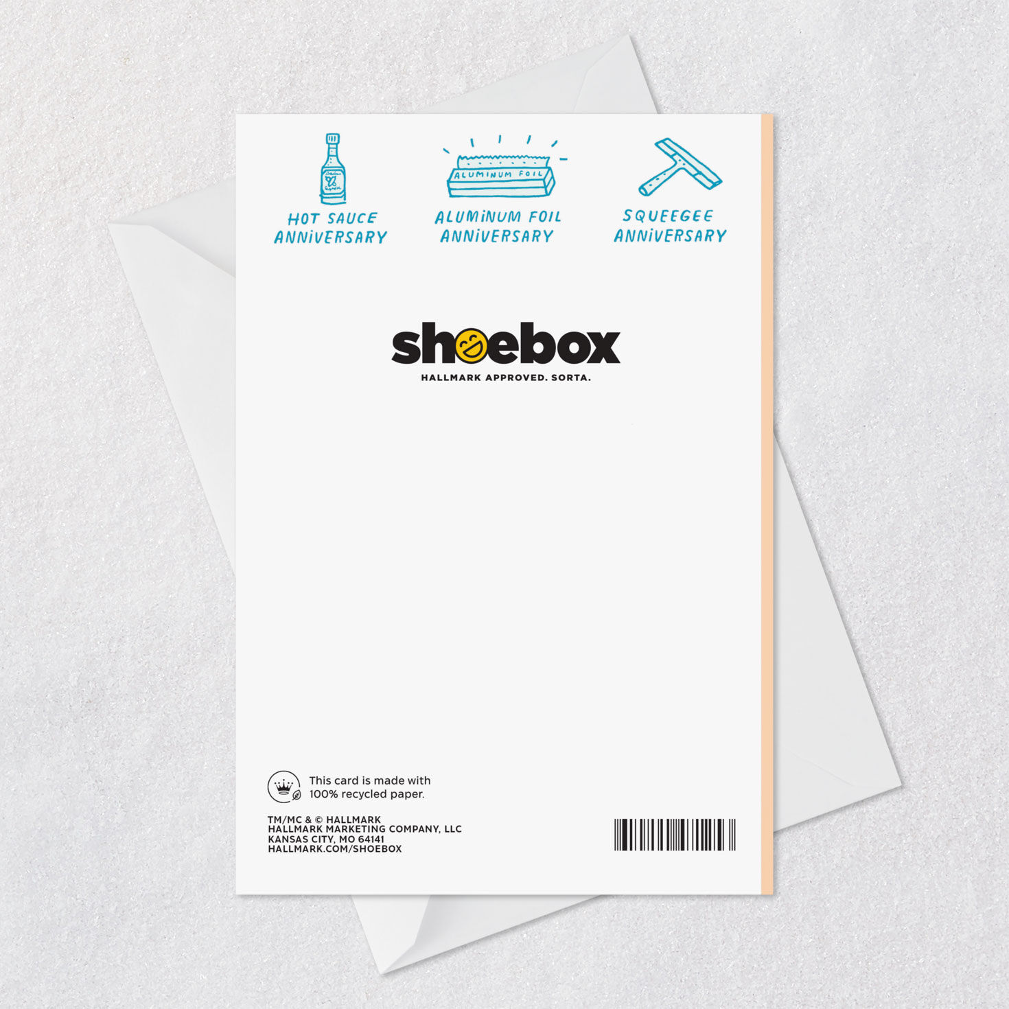 Gift Ideas Funny Anniversary Card Card Back with Envelope image number 7