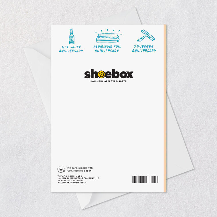 Gift Ideas Funny Anniversary Card Card Back with Envelope image number 7