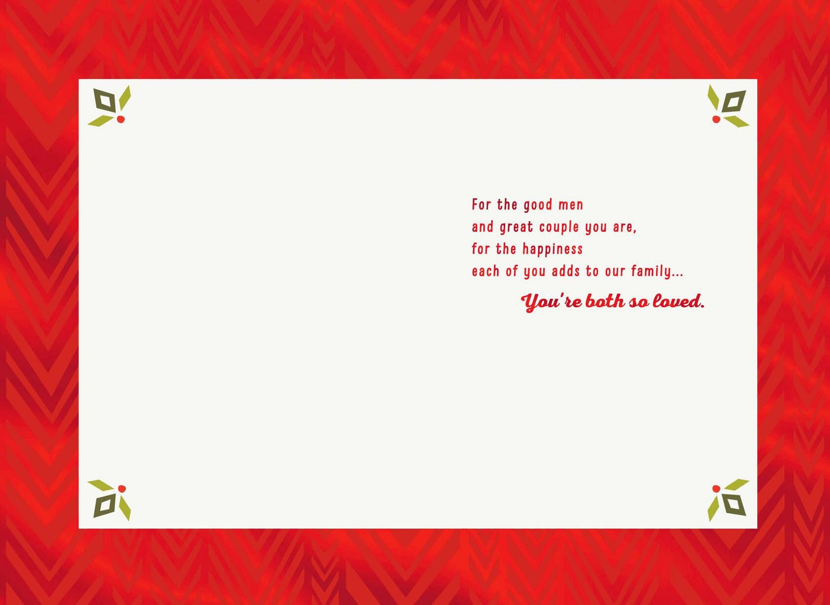 Wonderful Son and Partner Christmas Card