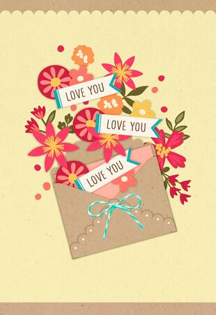 Envelope Of Flowers Romantic Birthday Card Greeting Cards Hallmark