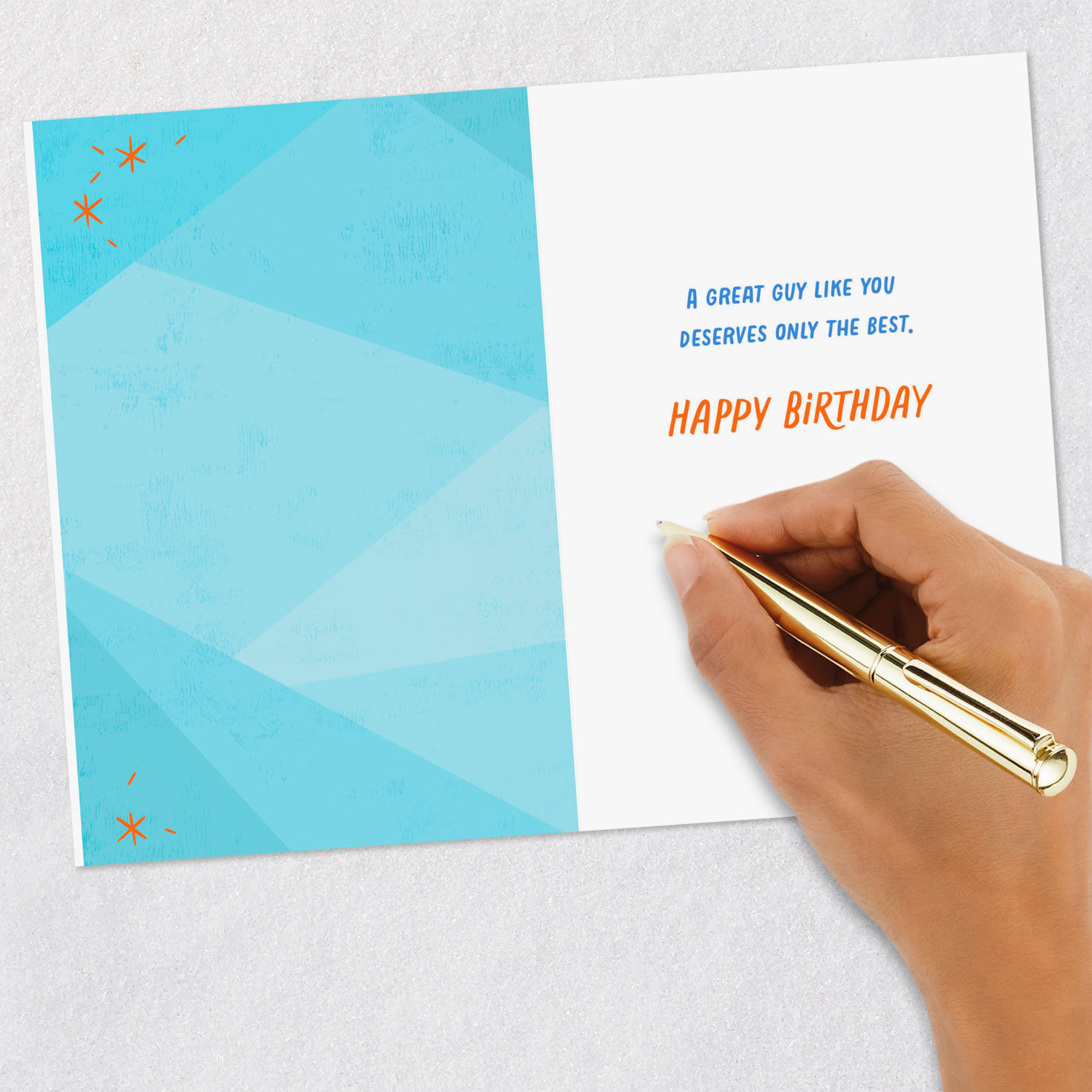 Blue Sunglasses on Orange Brother-In-Law Birthday Card Signing card image number 6