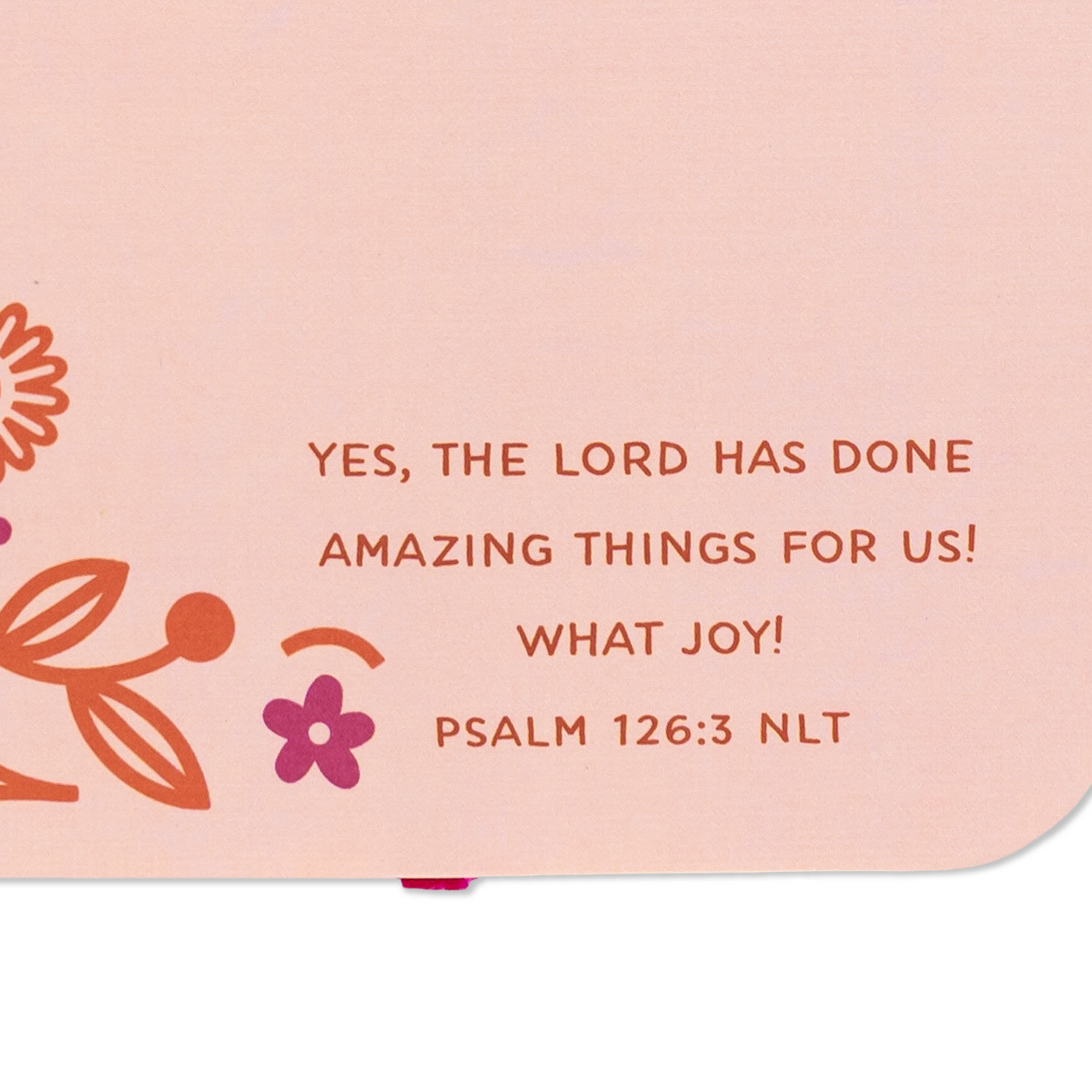 Pink and Orange Flowers Faith Mother's Day Card Scripture image number 3