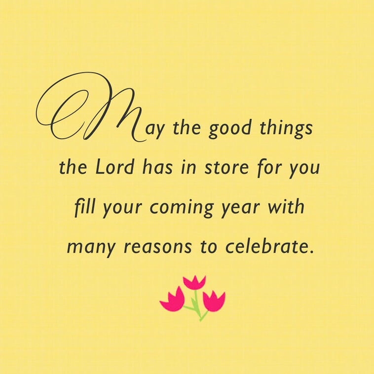 Butterflies and Flowers Religious Birthday Card Sentiment image number 2
