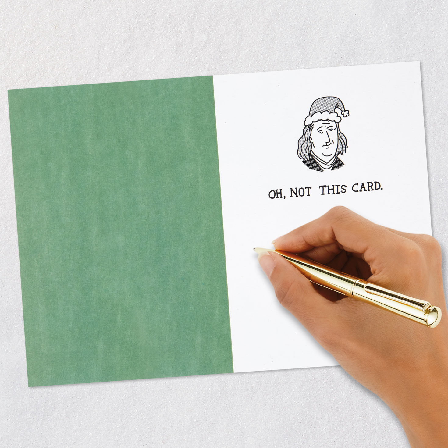 100 Dollar Bill Cartoon Gag Gift Christmas Card Signing card image number 7