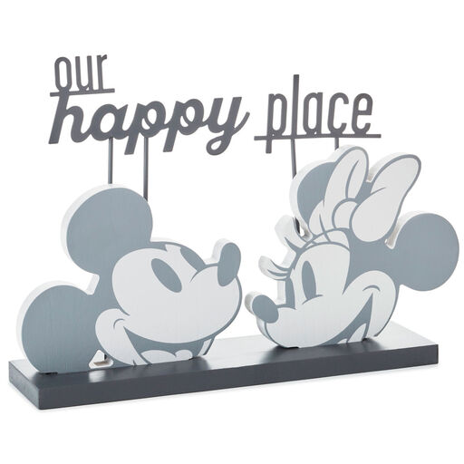 Disney Mickey and Minnie Our Happy Place Quote Sign, 