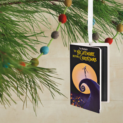 Disney Tim Burton's The Nightmare Before Christmas Retro Video Cassette Case Hallmark Ornament, 