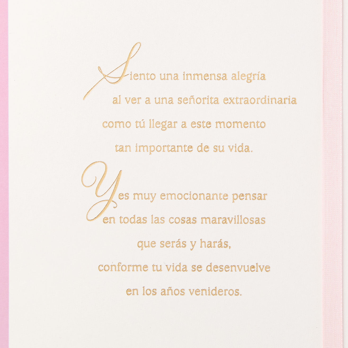 Butterfly Cake Spanish Quincea&ntilde;era Card Sentiment image number 2