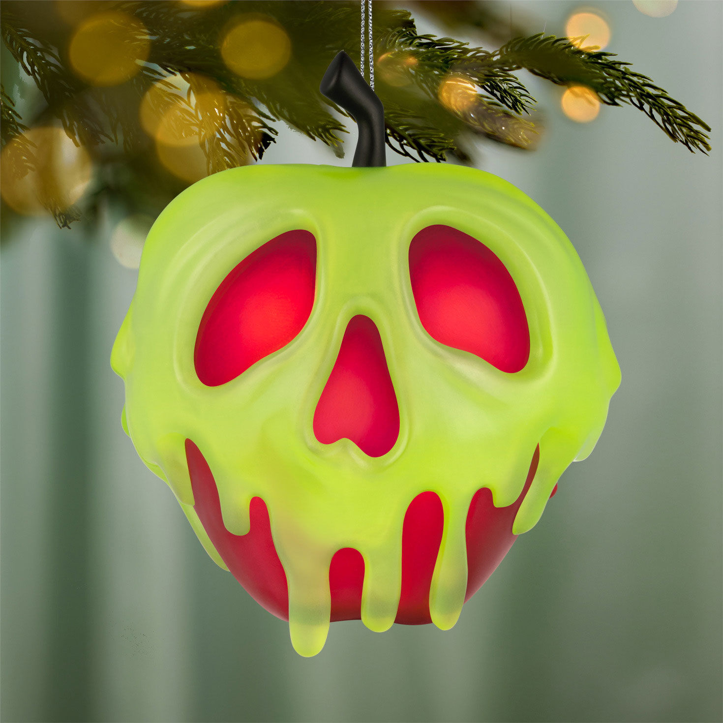 Snow White Poisoned Apple Keepsake Ornament Hanging on tree image number 2