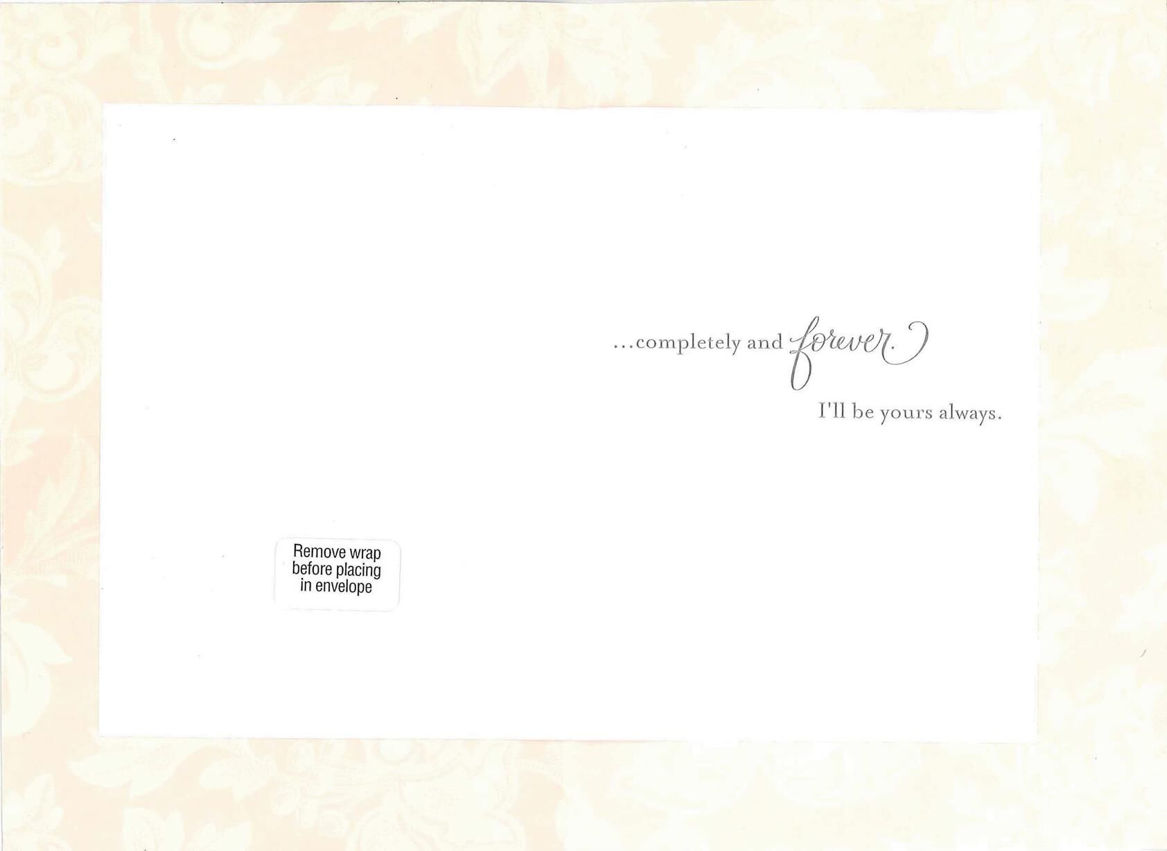 Completely and Forever Wedding Card