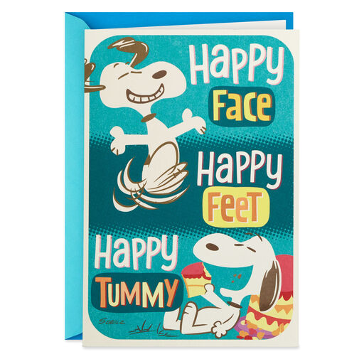 Peanuts® Snoopy Happy Feet Pop-Up Birthday Card, 