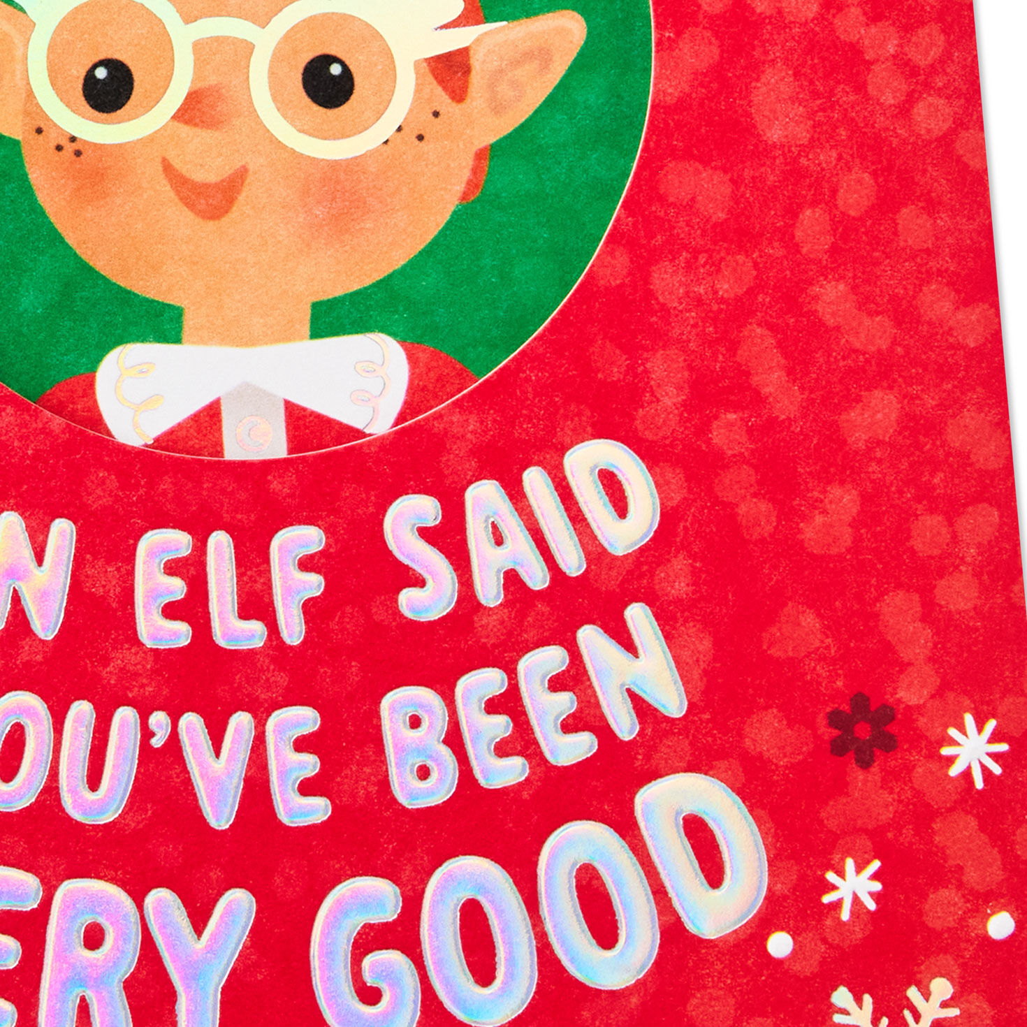 Extra-Merry Elf Son Christmas Card Card Front Detail image number 4