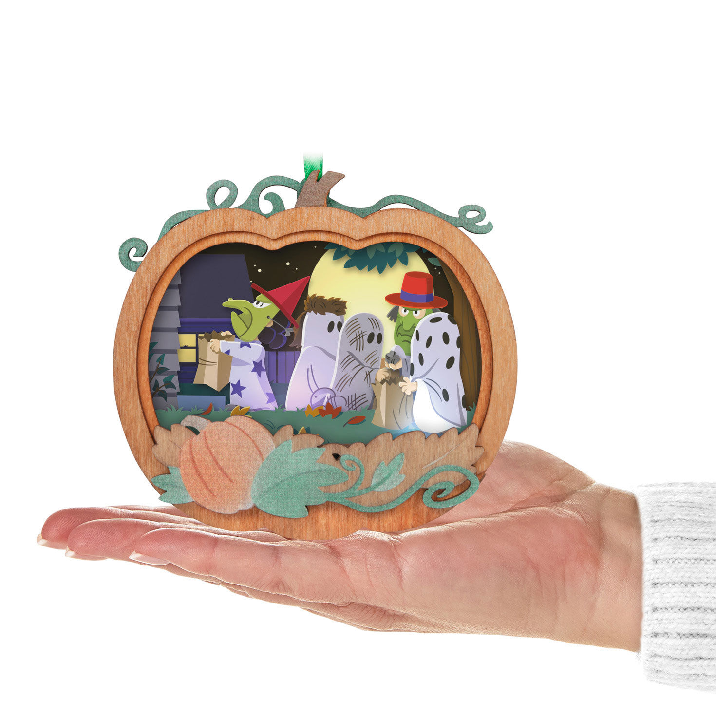 The Peanuts&reg; Gang It's the Great Pumpkin, Charlie Brown Papercraft Ornament With Light, , large image number 4