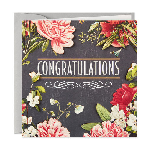 May Happiness Go With You Wedding Card, 