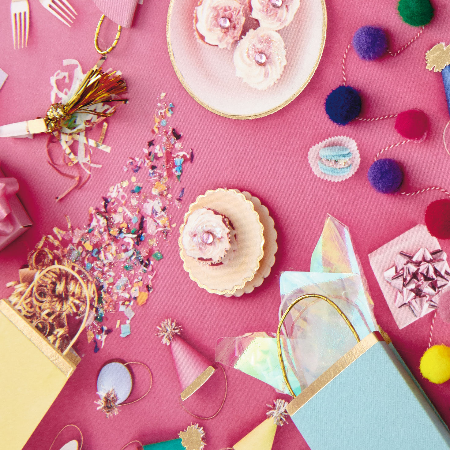 Macarons and Cupcakes Signature Birthday Card Card Front Detail image number 4