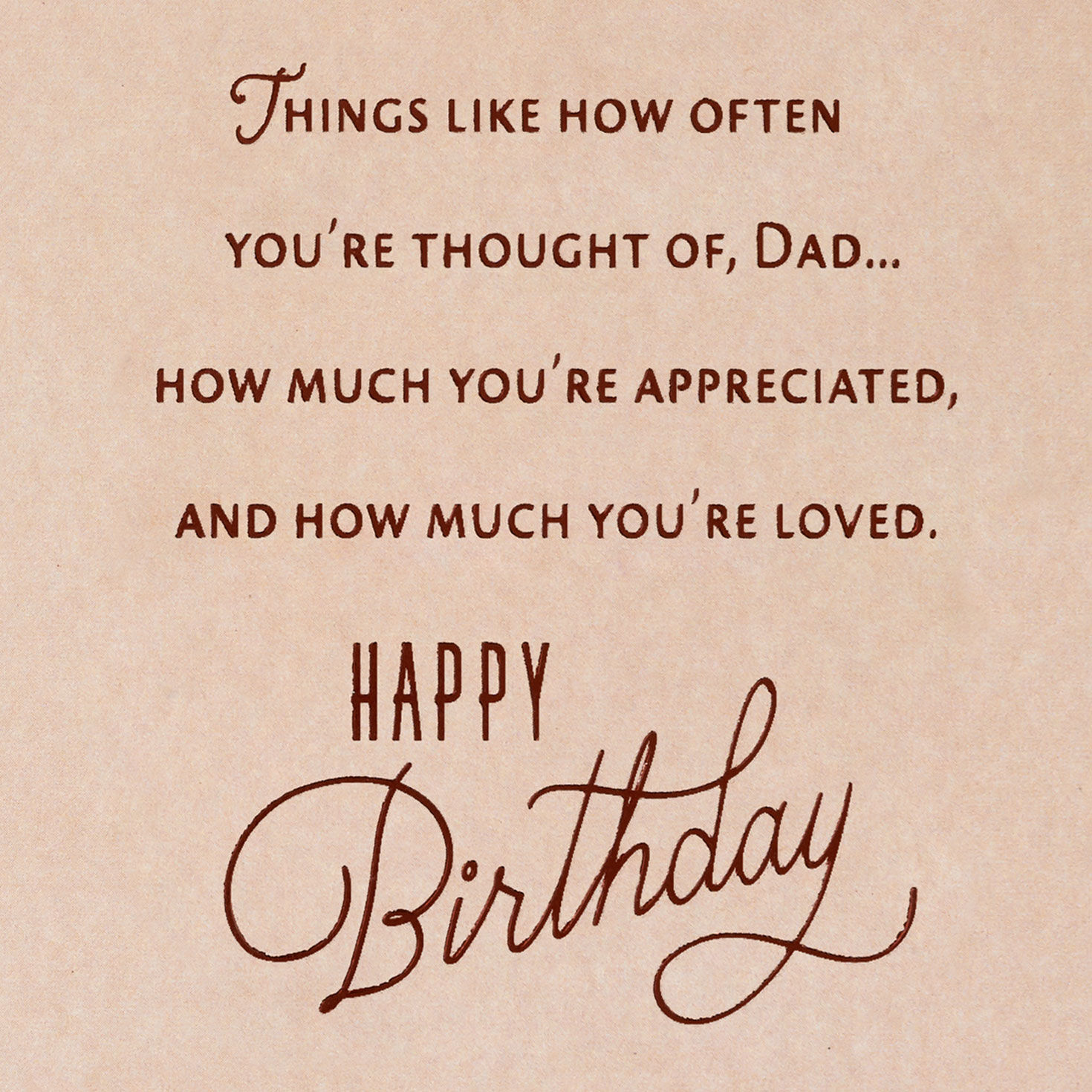 Brown Banner on Blue Birthday Card for Dad Sentiment image number 2