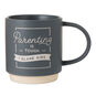 Blue-Gray Ceramic Mug With Funny Parenting Quote  image number 1