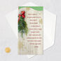 Holiday Greenery and Snowflakes Friend Christmas Card Card Front with Envelope and Gold Seal image number 6